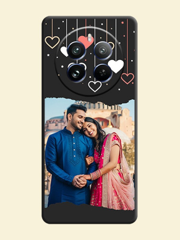 Love Hangings with Splash Wave Picture on Space Black Custom Soft Matte Phone Back Cover - Realme 12 Pro 5G