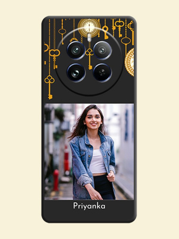 Decorative Design with Text on Space Black Custom Soft Matte Back Cover - Realme 12 Pro 5G