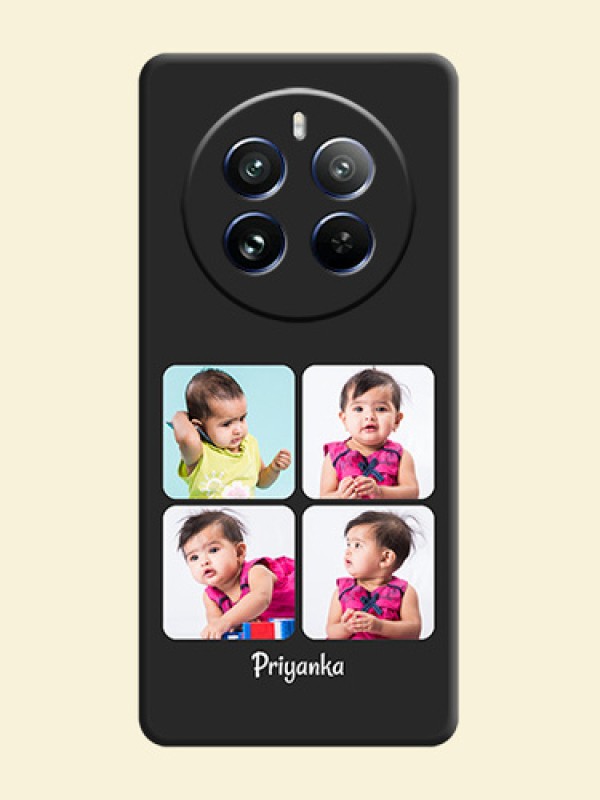 Floral Art with 6 Image Holder - Photo on Space Black Soft Matte Mobile Case - Realme 12 Pro 5G