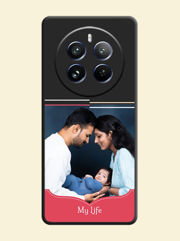 Classic Plain Design with Name - Photo on Space Black Soft Matte Phone Cover - Realme 12 Pro 5G