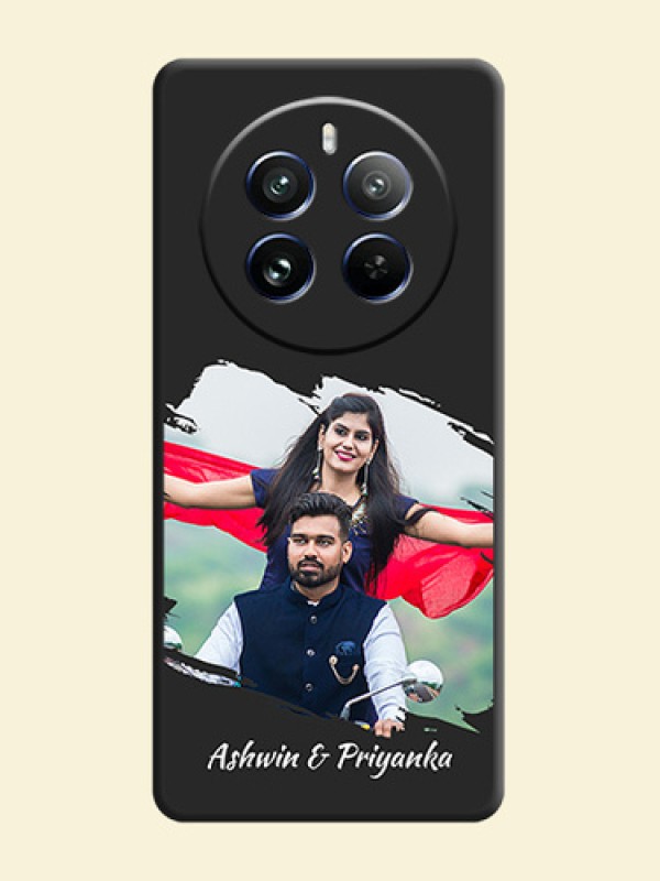 Grunge Brush Strokes - Photo on Space Black Soft Matte Back Cover - Realme 12 Pro 5G