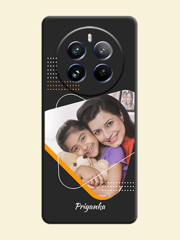 Yellow Triangle - Photo on Space Black Soft Matte Phone Cover - Realme 12 Pro 5G