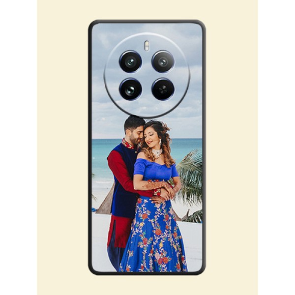 Full Single Pic Upload On Space Black Personalized Soft Matte Phone Covers - Realme 12 Pro 5G Full Single Pic Upload On Space Black Personalized Soft Matte Phone Covers - Realme 12 Pro 5G