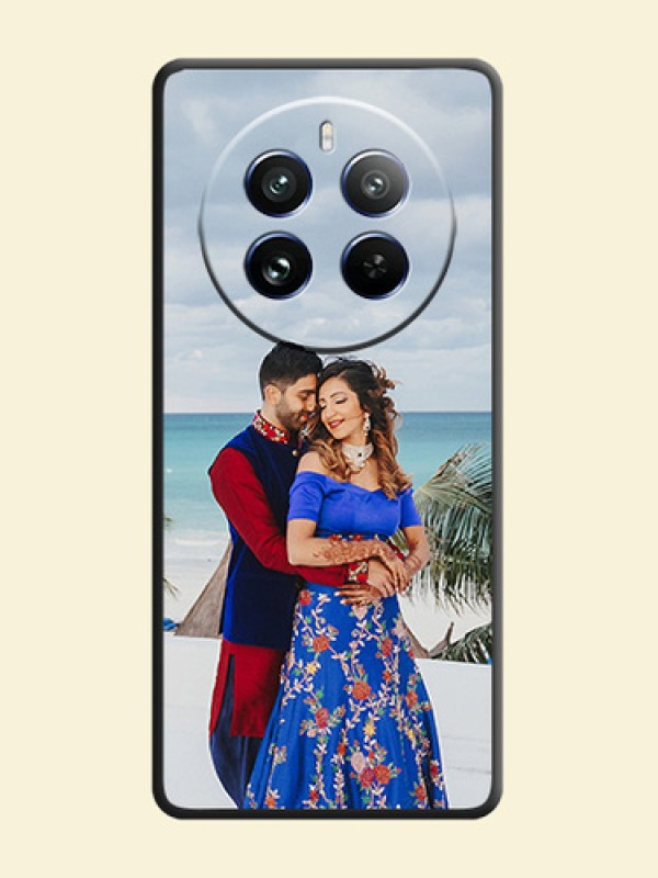 Full Single Pic Upload On Space Black Personalized Soft Matte Phone Covers - Realme 12 Pro 5G