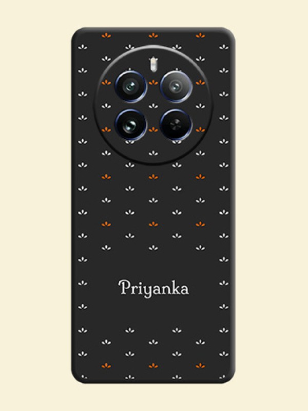 Simple Pattern With Custom Text On Space Black Personalized Soft Matte Phone Covers - Realme 12 Pro 5G