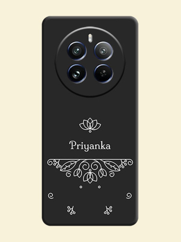 Lotus Garden Custom Text On Space Black Personalized Soft Matte Phone Covers - Realme 12 Pro 5G