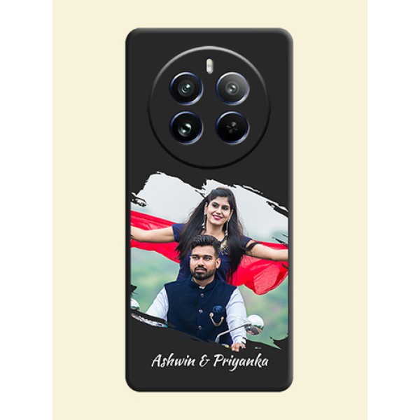 Grunge Brush Strokes - Photo on Space Black Soft Matte Back Cover - Realme 12 Pro Plus 5G