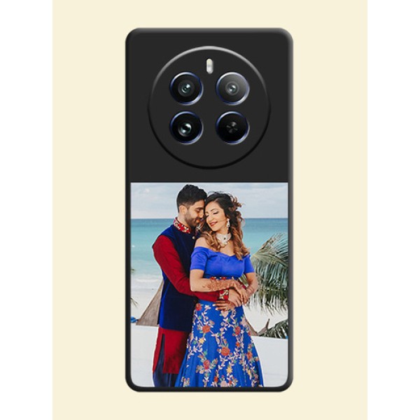Image Upload With Space Black Color On Custom Soft Matte Mobile Back Cover - Realme 12 Pro Plus 5G