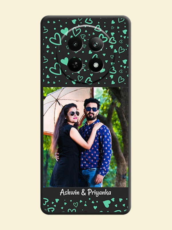 Sea Green Indefinite Love Pattern on Photo On Space Black Custom Soft Matte Mobile Back Cover - Realme 13 5G