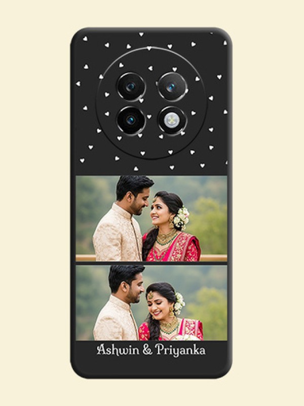 Miniature Love Symbols with Name On Space Black Custom Soft Matte Mobile Back Cover - Realme 13 Plus 5G