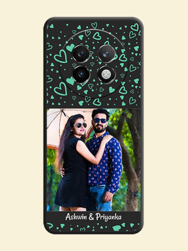 Sea Green Indefinite Love Pattern on Photo On Space Black Custom Soft Matte Mobile Back Cover - Realme 13 Plus 5G