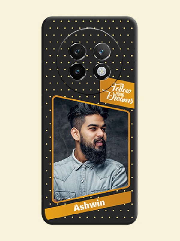 Follow Your Dreams with White Dots On Space Black Custom Soft Matte Mobile Back Cover - Realme 13 Plus 5G