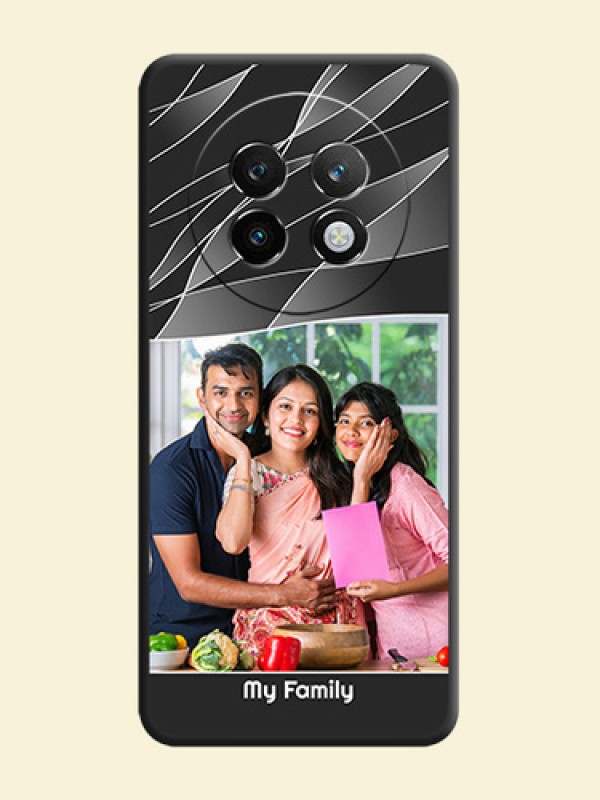 Mixed Wave Lines on Photo On Space Black Custom Soft Matte Mobile Back Cover - Realme 13 Plus 5G