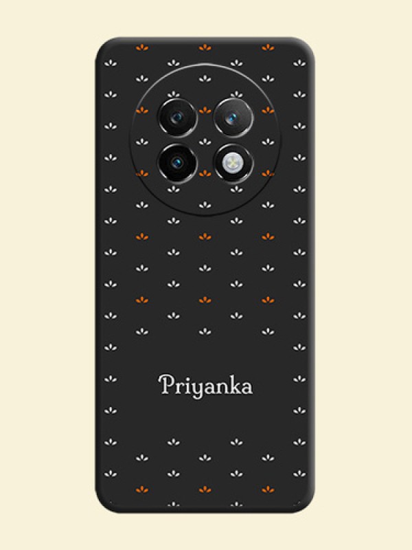 Simple Pattern With Custom Text On Space Black Custom Soft Matte Mobile Back Cover - Realme 13 Plus 5G
