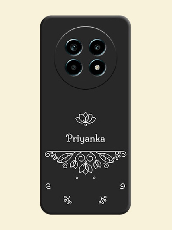 Lotus Garden Custom Text On Space Black Custom Soft Matte Mobile Back Cover - Realme 13 Pro 5G