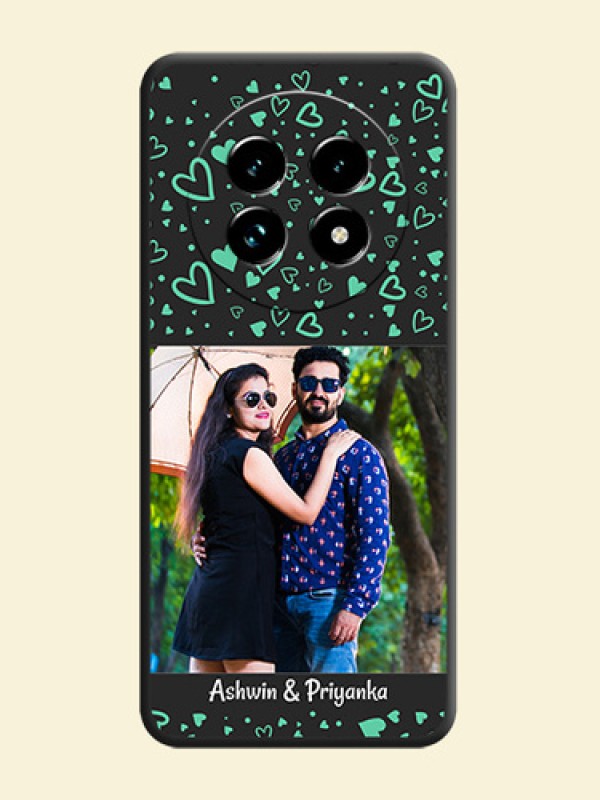 Sea Green Indefinite Love Pattern on Photo On Space Black Custom Soft Matte Mobile Back Cover - Realme 13 Pro Plus 5G