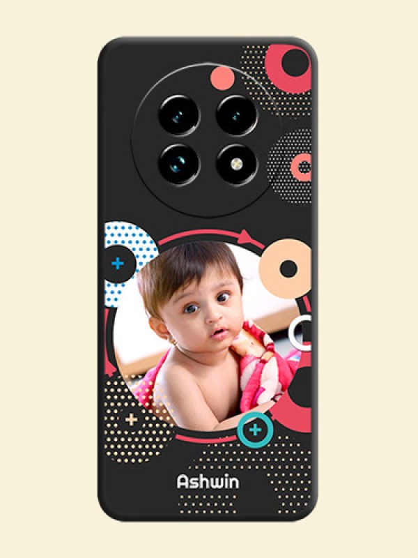 Multicoloured Round Image On Space Black Custom Soft Matte Mobile Back Cover - Realme 13 Pro Plus 5G