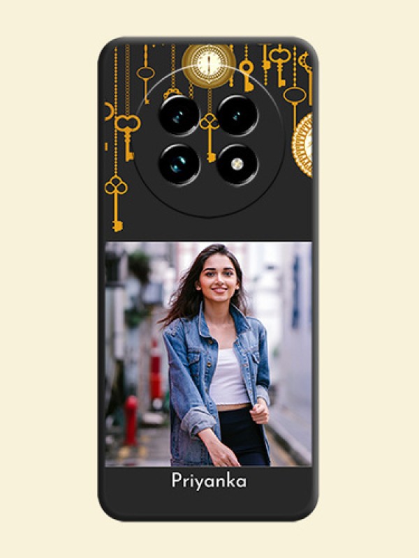 Decorative Design with Text On Space Black Custom Soft Matte Mobile Back Cover - Realme 13 Pro Plus 5G