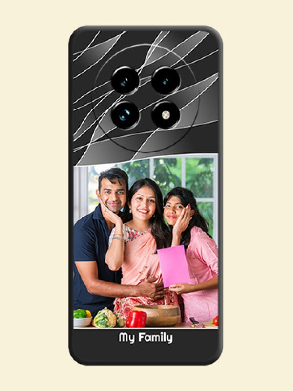 Mixed Wave Lines on Photo On Space Black Custom Soft Matte Mobile Back Cover - Realme 13 Pro Plus 5G