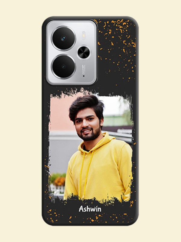 Spray Free Design on Photo On Space Black Custom Soft Matte Mobile Back Cover - Realme 14 5G