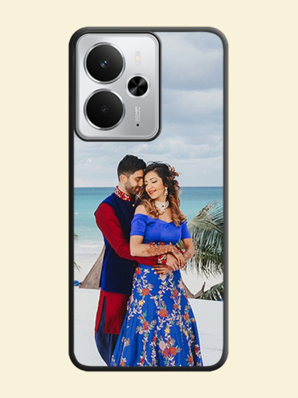 Full Single Pic Upload On Space Black Custom Soft Matte Mobile Back Cover - Realme 14 5G