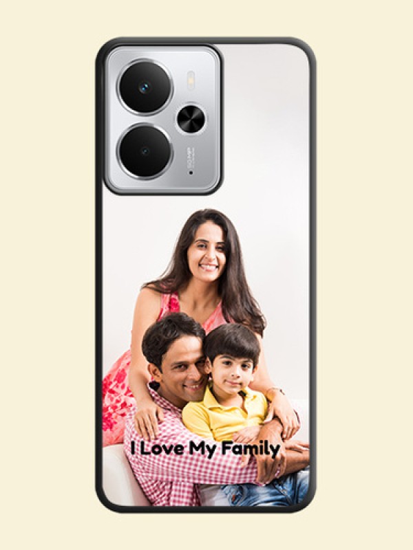 Full Single Pic Upload With Text On Space Black Custom Soft Matte Mobile Back Cover - Realme 14 5G