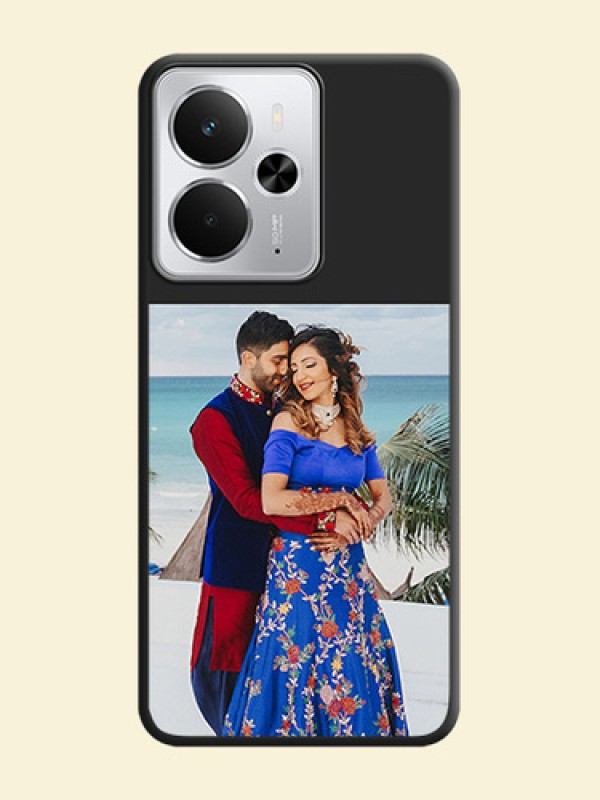 Image Upload With Space Black Color On Custom Soft Matte Mobile Back Cover - Realme 14 5G
