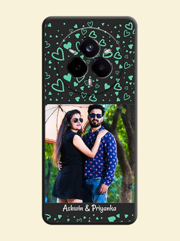Sea Green Indefinite Love Pattern on Photo On Space Black Custom Soft Matte Mobile Back Cover - Realme 14 Pro 5G