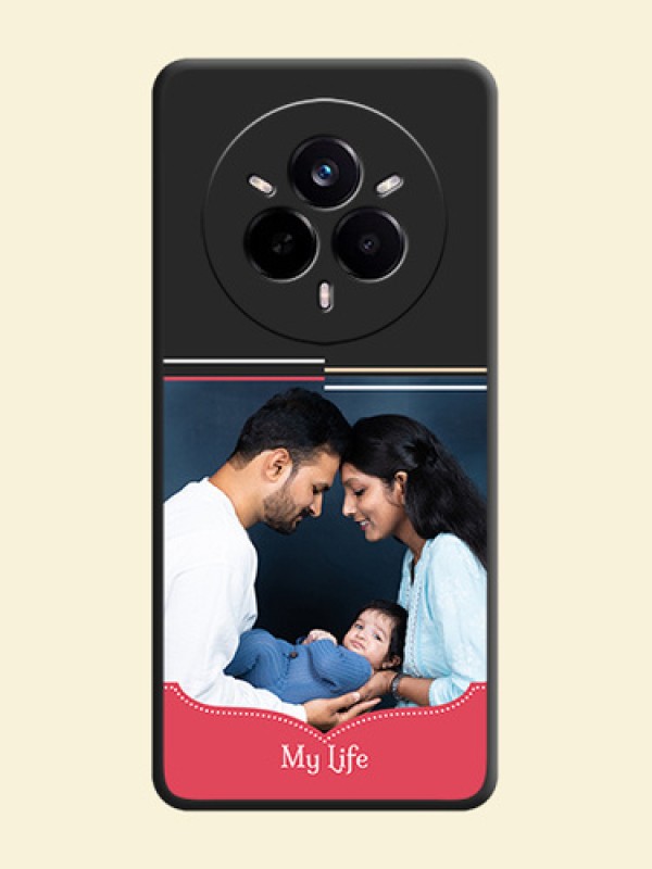 Classic Plain Design with Name On Space Black Custom Soft Matte Mobile Back Cover - Realme 14 Pro 5G