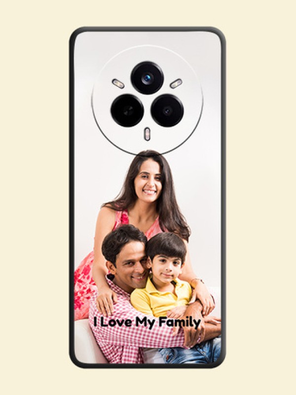 Full Single Pic Upload With Text On Space Black Custom Soft Matte Mobile Back Cover - Realme 14 Pro 5G