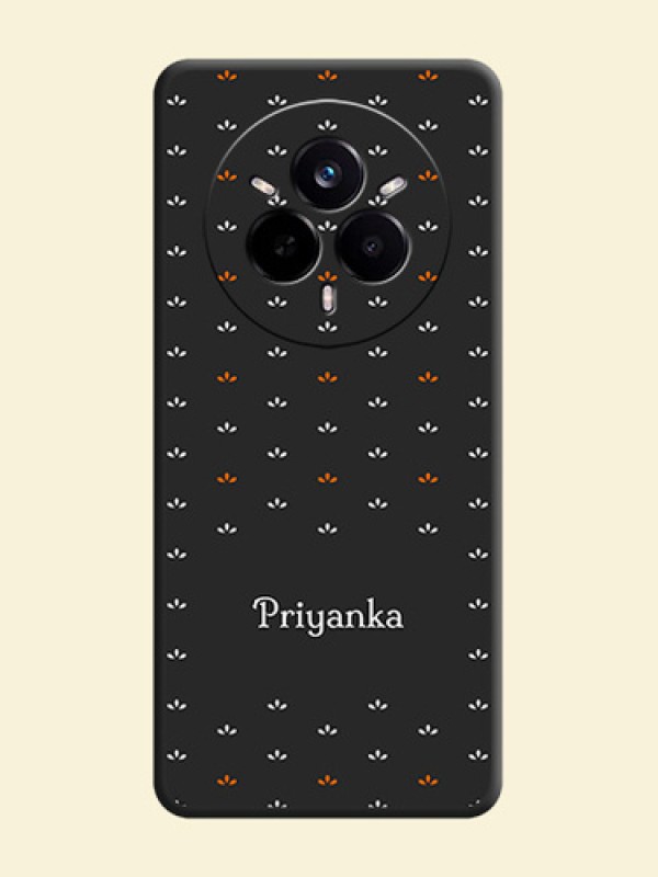 Simple Pattern With Custom Text On Space Black Custom Soft Matte Mobile Back Cover - Realme 14 Pro 5G