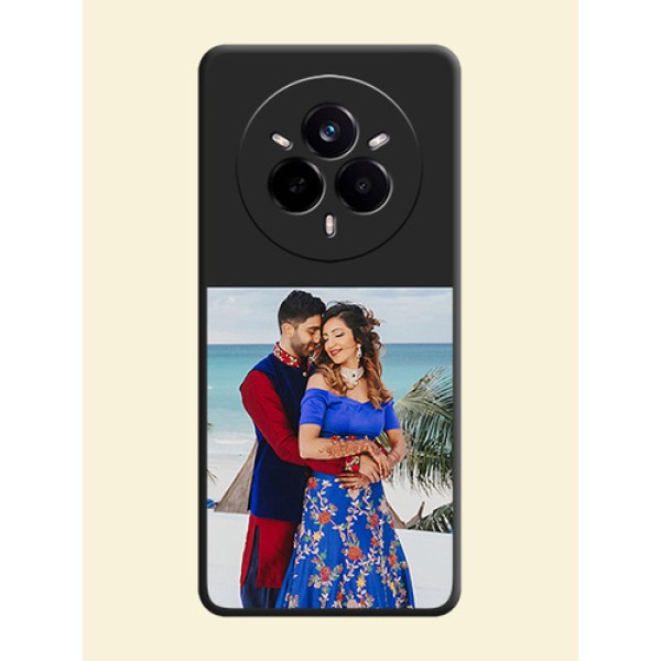 Image Upload With Space Black Color On Custom Soft Matte Mobile Back Cover - Realme 14 Pro 5G
