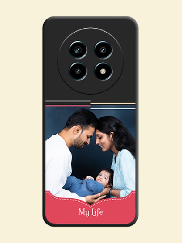 Classic Plain Design with Name On Space Black Custom Soft Matte Mobile Back Cover - Realme 14 Pro Lite 5G