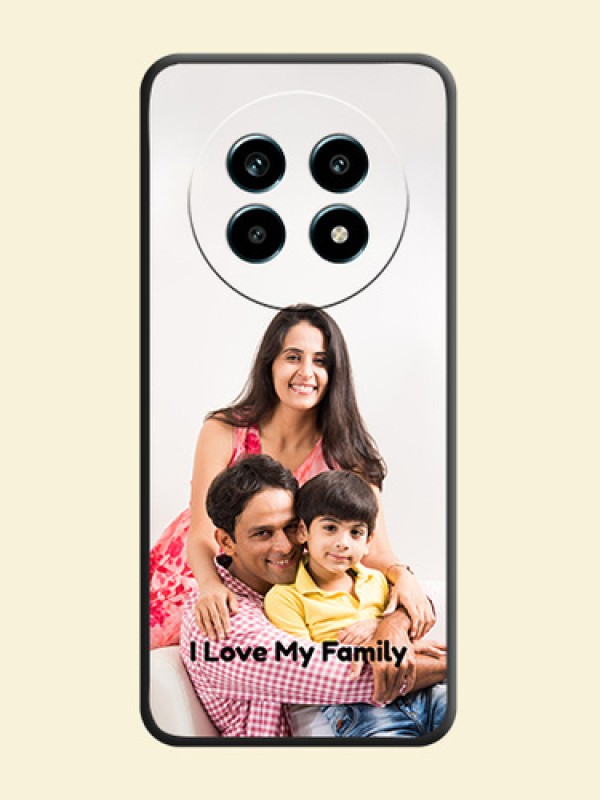 Full Single Pic Upload With Text On Space Black Custom Soft Matte Mobile Back Cover - Realme 14 Pro Lite 5G