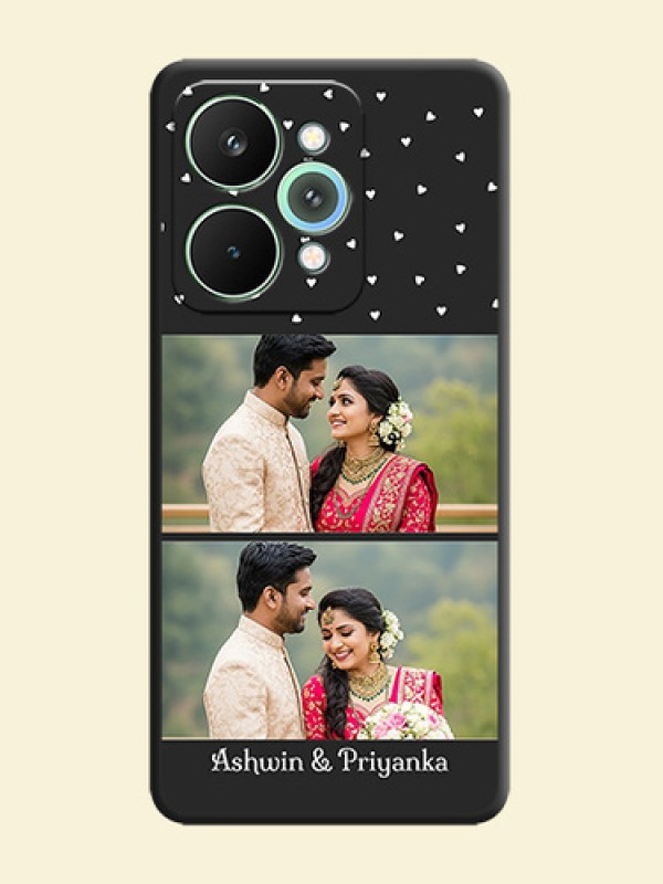 Miniature Love Symbols with Name On Space Black Custom Soft Matte Mobile Back Cover - Realme 15 5G