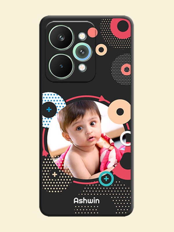 Multicoloured Round Image On Space Black Custom Soft Matte Mobile Back Cover - Realme 15 5G
