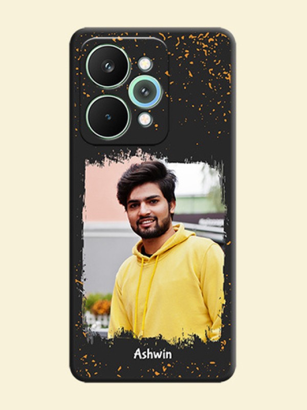Spray Free Design on Photo On Space Black Custom Soft Matte Mobile Back Cover - Realme 15 5G