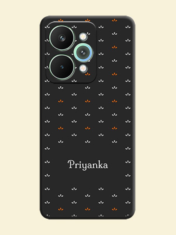 Simple Pattern With Custom Text On Space Black Custom Soft Matte Mobile Back Cover - Realme 15 5G