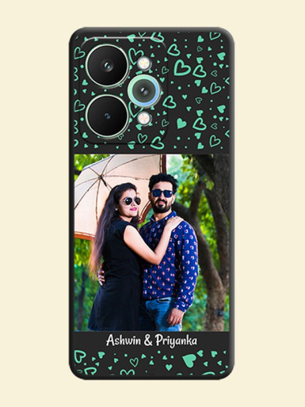Sea Green Indefinite Love Pattern on Photo On Space Black Custom Soft Matte Mobile Back Cover - Realme 15 Pro 5G