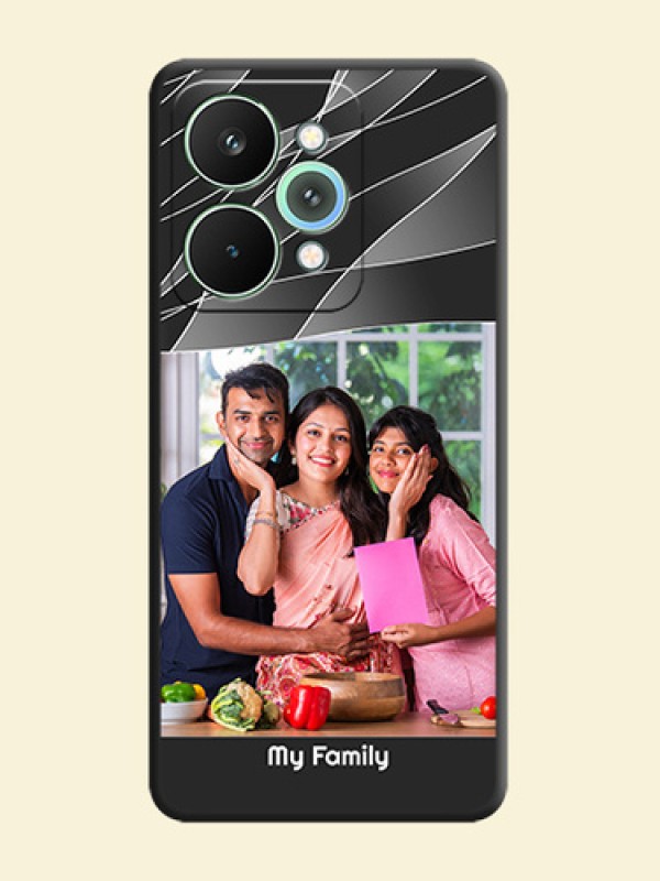 Mixed Wave Lines on Photo On Space Black Custom Soft Matte Mobile Back Cover - Realme 15 Pro 5G