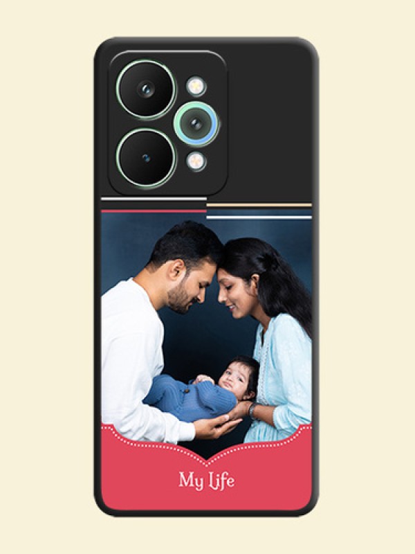 Classic Plain Design with Name On Space Black Custom Soft Matte Mobile Back Cover - Realme 15 Pro 5G