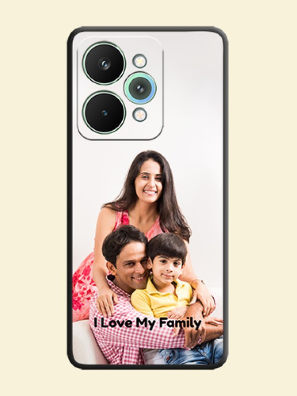Full Single Pic Upload With Text On Space Black Custom Soft Matte Mobile Back Cover - Realme 15 Pro 5G