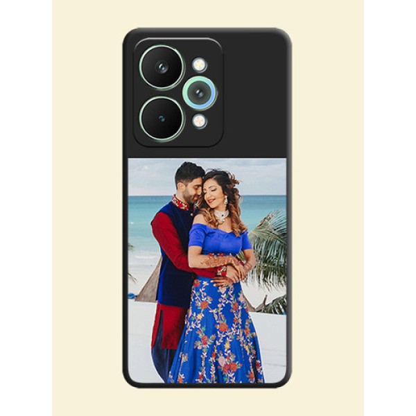 Image Upload With Space Black Color On Custom Soft Matte Mobile Back Cover - Realme 15 Pro 5G