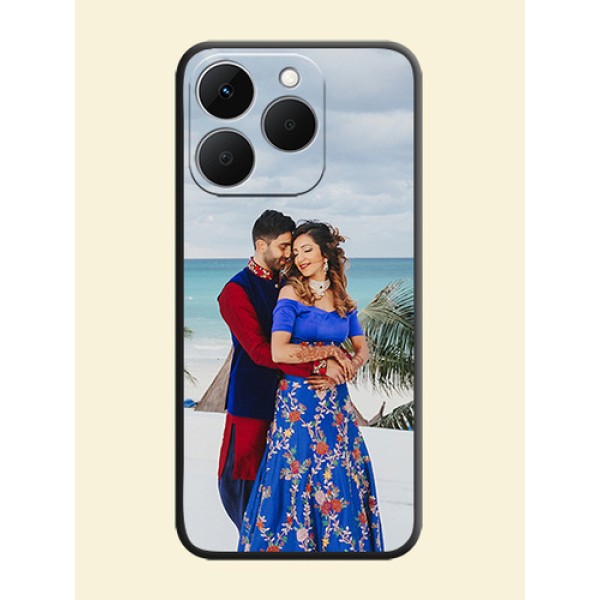 Full Single Pic Upload On Space Black Custom Soft Matte Mobile Back Cover - Realme 15T 5G Full Single Pic Upload On Space Black Custom Soft Matte Mobile Back Cover - Realme 15T 5G