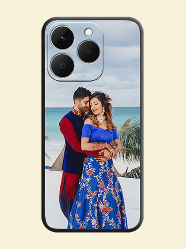 Full Single Pic Upload On Space Black Custom Soft Matte Mobile Back Cover - Realme 15T 5G
