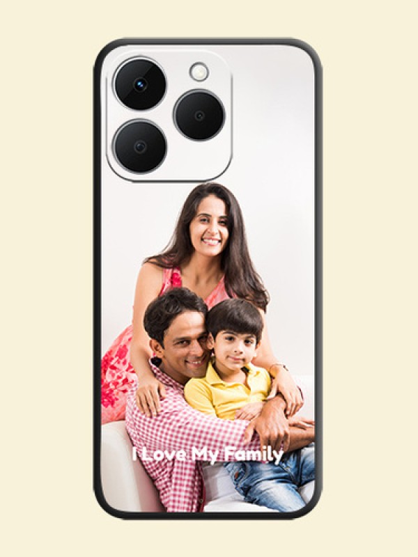 Full Single Pic Upload With Text On Space Black Custom Soft Matte Mobile Back Cover - Realme 15T 5G