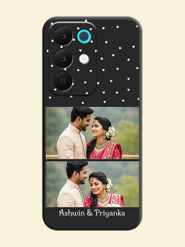 Miniature Love Symbols with Name On Space Black Custom Soft Matte Mobile Back Cover - Realme 15X 5G