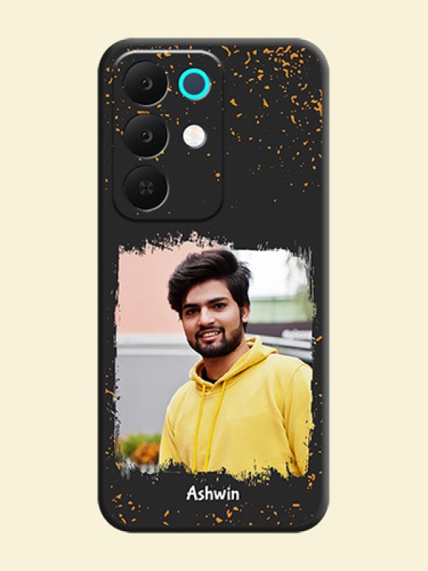 Spray Free Design on Photo On Space Black Custom Soft Matte Mobile Back Cover - Realme 15X 5G