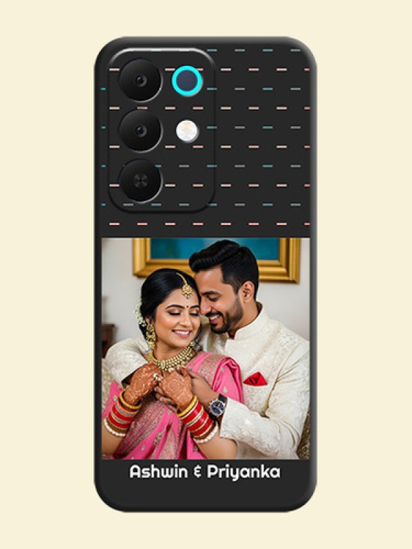 Line Pattern Design with Text On Space Black Custom Soft Matte Mobile Back Cover - Realme 15X 5G
