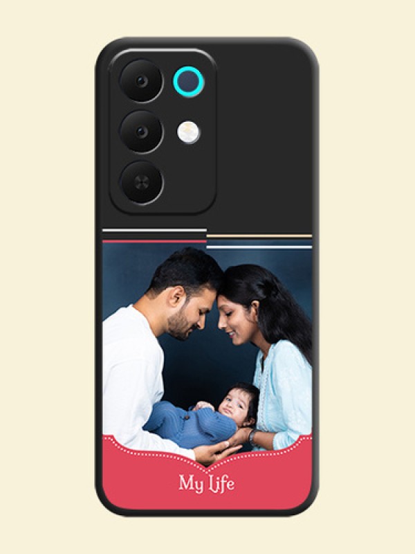 Classic Plain Design with Name On Space Black Custom Soft Matte Mobile Back Cover - Realme 15X 5G